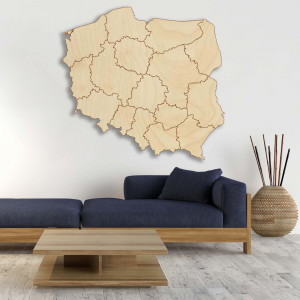 Wooden wall map Republic of...