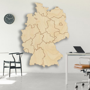 Wooden wall map Germany -...
