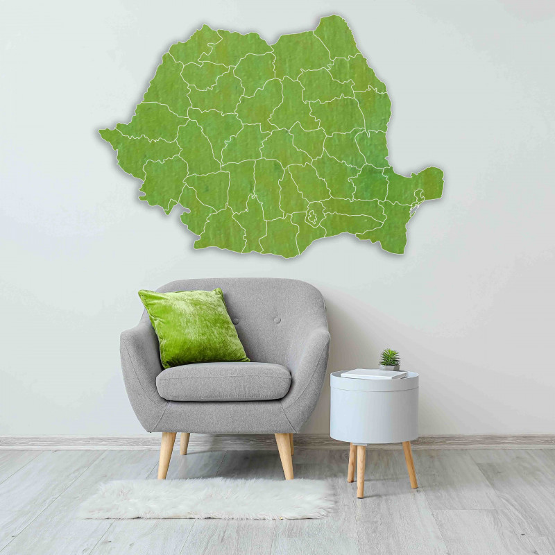 Drevená mapa na stenu Rumunsko - ROMA