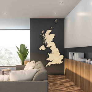 Drevená mapa na stenu Spojené kráľovstvo | SENTOP M007