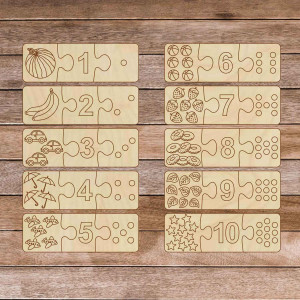 Detská drevená skladačka - Trojdielne puzzle 30 dielikov... 2