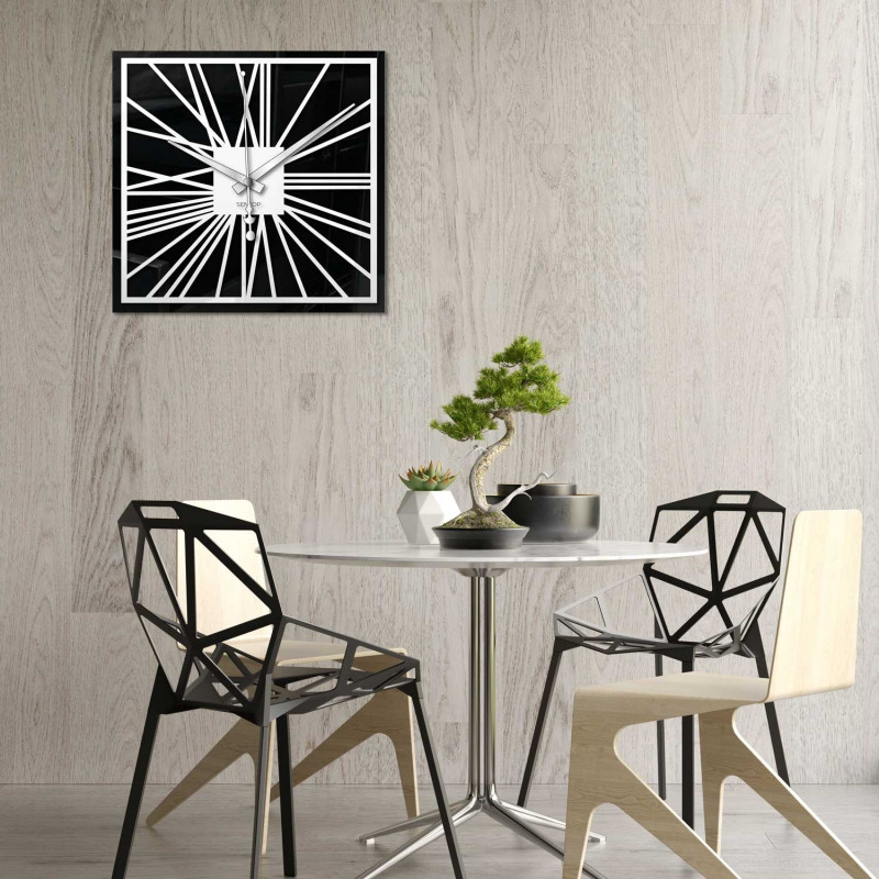 Zrkadlové nástenné hodiny z plexiskla - Dvojvrstvové