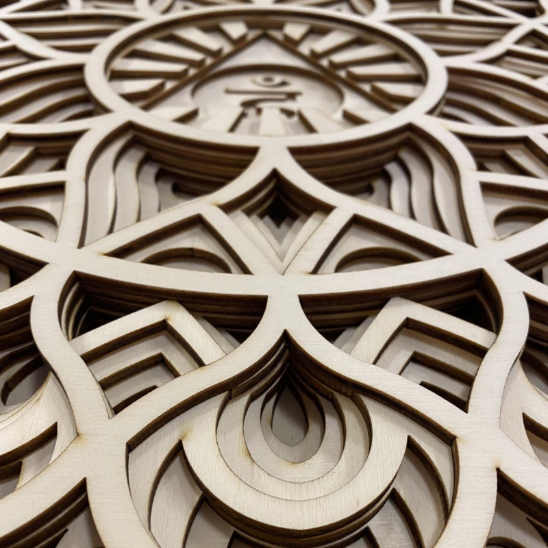 excelentný  drevený obraz na stenu I Mandala komunikácie