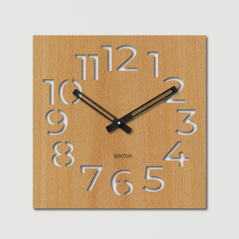 Elegantné nástenné hodiny z dreva pre moderný interiér
Minimalistické drevené hodiny s výraznými číslicami