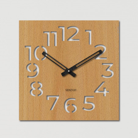 Elegantné nástenné hodiny z dreva pre moderný interiér
Minimalistické drevené hodiny s výraznými číslicami
