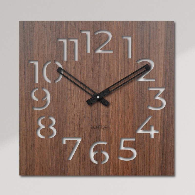 Elegantné nástenné hodiny z dreva pre moderný interiér
Minimalistické drevené hodiny s výraznými číslicami