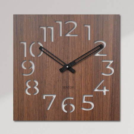 Elegantné nástenné hodiny z dreva pre moderný interiér
Minimalistické drevené hodiny s výraznými číslicami