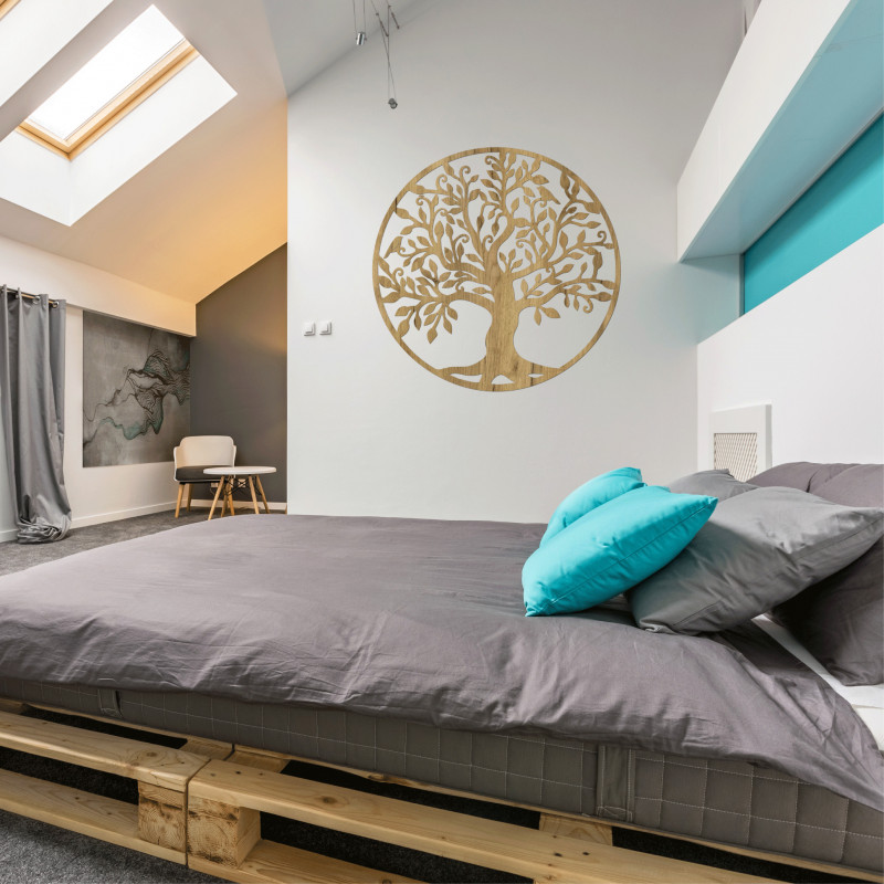 Elegantný Strom života z dreva, ideálny doplnok obývačky