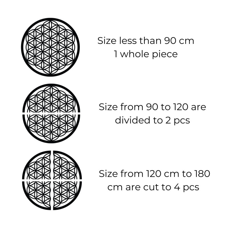 Drevená mandala na stenu Kvet života - PERTON