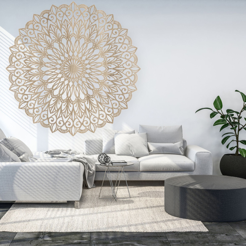 Drevený obraz. Kvet života je symbol, ktorý predstavuje harmóniu.