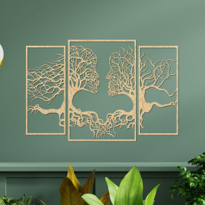 Pompézny obraz na stenu tváre a stromy, Moderný obraz na stenu, obraz do obývačky 2