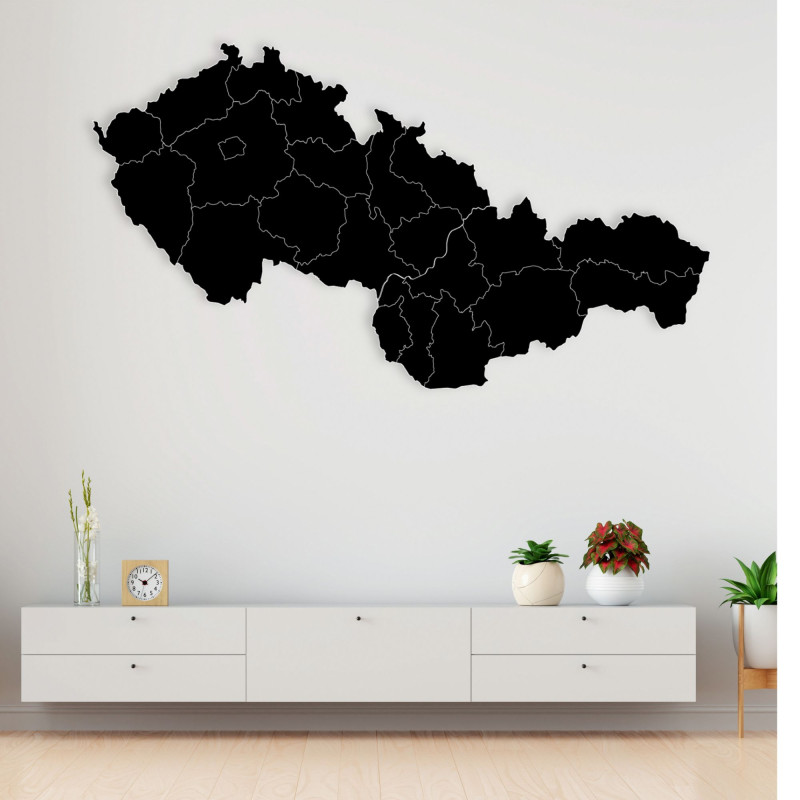 Drevená mapa Československej republiky