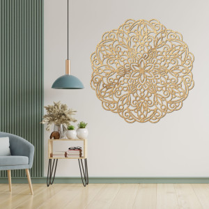 Drevená mandala, obraz na stenu - TERRONY 2