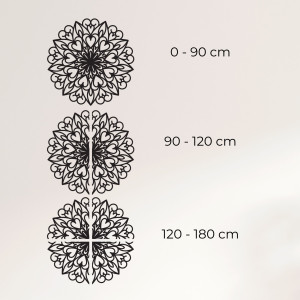 Vyrezávaná mandala, drevená dekorácia na stenu - FARLIKT 2