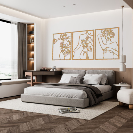 Viacdielna dekorácia na stenu žena - FEMIN