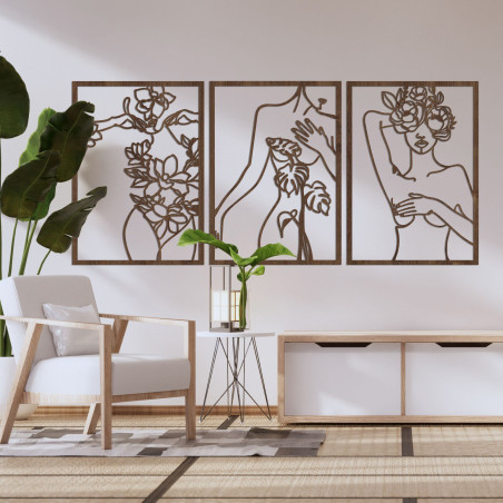 Viacdielna dekorácia na stenu žena - FEMIN