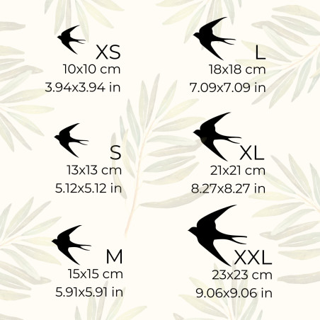 Dekorácia na stenu – lastovičky, drevené lietajúce vtáky, prírodou inšpirované umenie - HEJNO