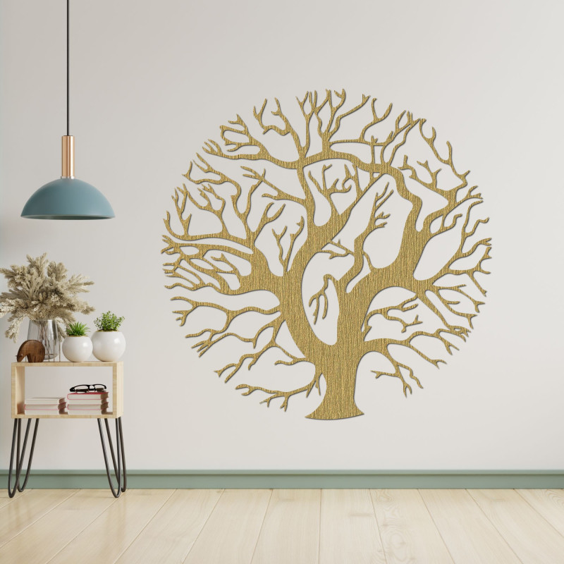 Drevený obraz na stenu strom v kruhu - ZITNAK