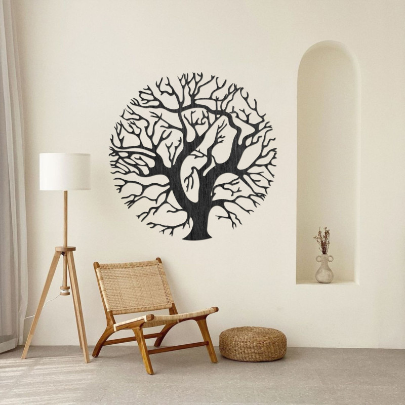 Drevený obraz na stenu strom v kruhu - ZITNAK