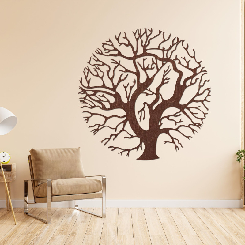 Drevený obraz na stenu strom v kruhu - ZITNAK