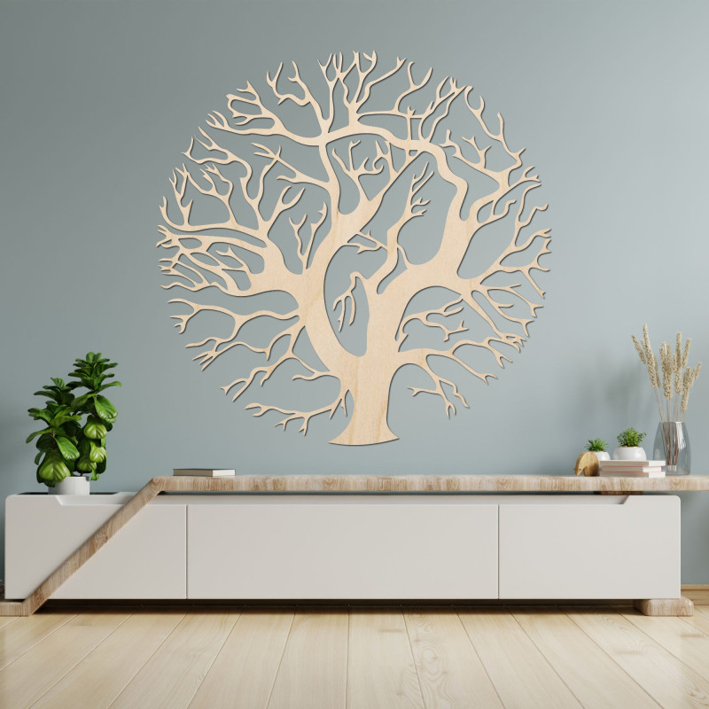 Drevený obraz na stenu strom v kruhu - ZITNAK