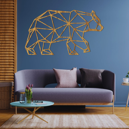 Vyrezávaný obraz na stenu medveď - ARCTOS