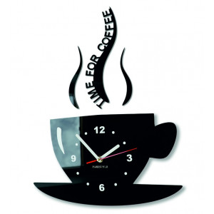 Nástenné hodiny káva aj čierne Rozmer  36 x 32 cm Sentop Z16