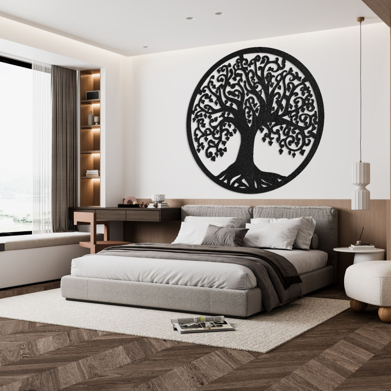 Vyrezávaný drevený obraz na stenu strom života...