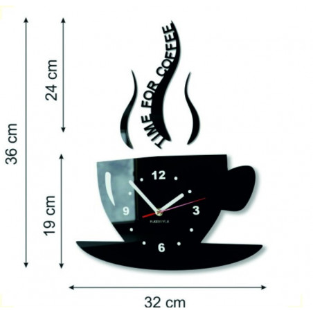 Rozmer hodín na stenu X-momo. Desingové nástenné hodiny z PMMA