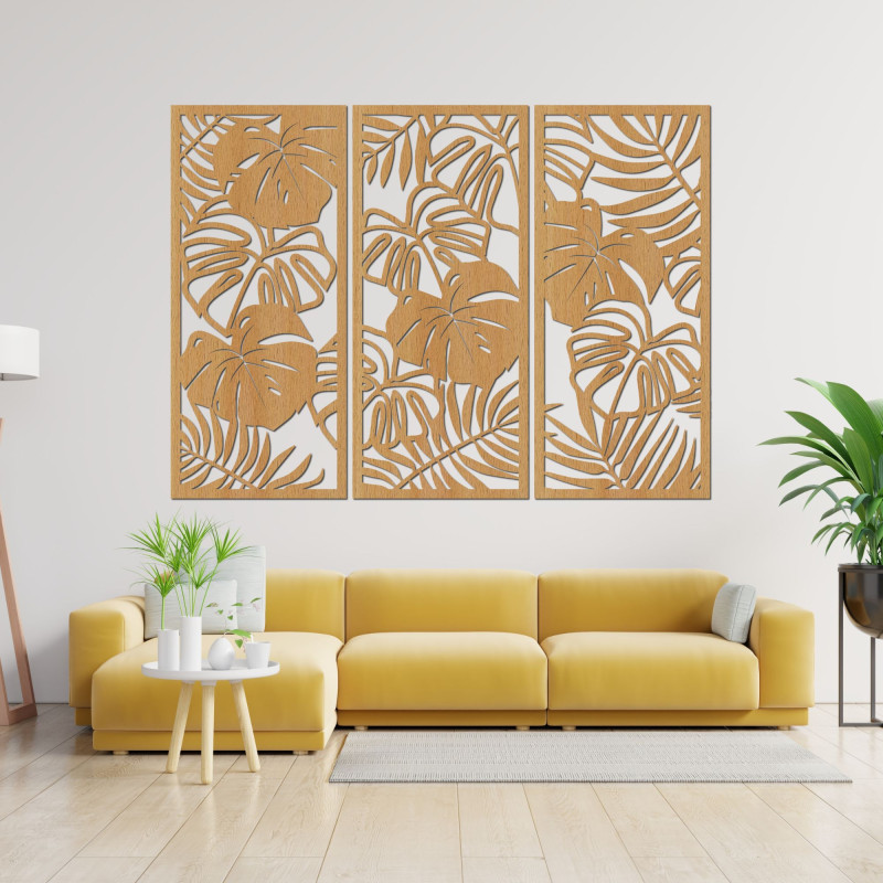 Tropické listy monstera a papraď - LIBOGA