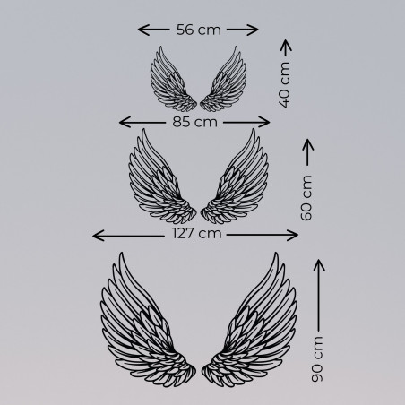 Táto drevená dekorácia na stenu v podobe anjelských krídel symbolizuje slobodu, ochranu a ľahkosť.