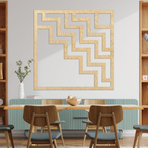 Drevená geometrická dekorácia štvorec - FORNET 2