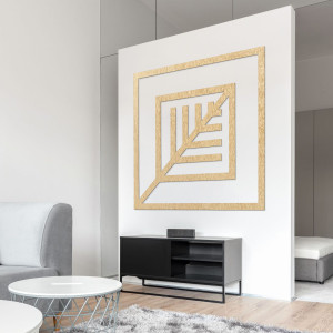 Drevená dekorácia list štvorec - ATALY 2