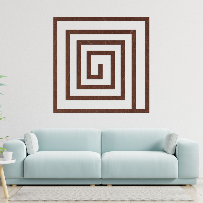 Drevená dekorácia špirála - SQUARIL