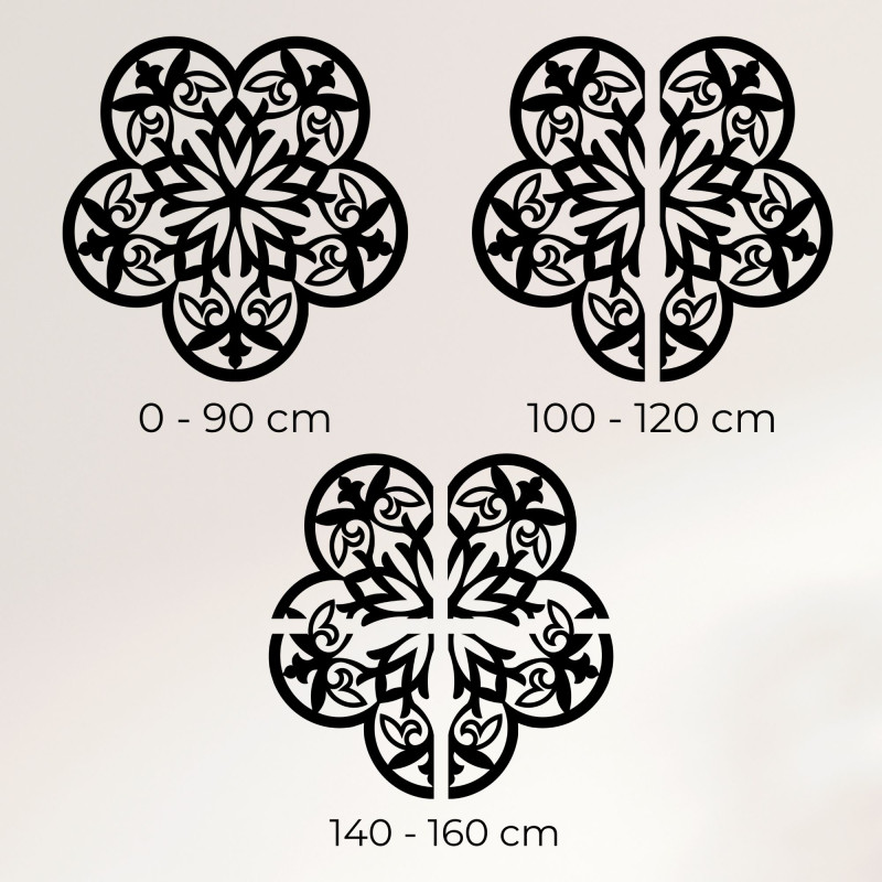 Drevená dekorácia na stenu mandala tichý kvet -...