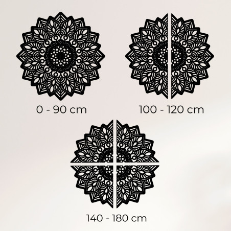 Drevený obraz na stenu mandala v tvare slnka - IGNEUS