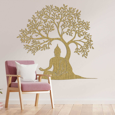 Drevená dekorácia Budha a strom života - MEARNE