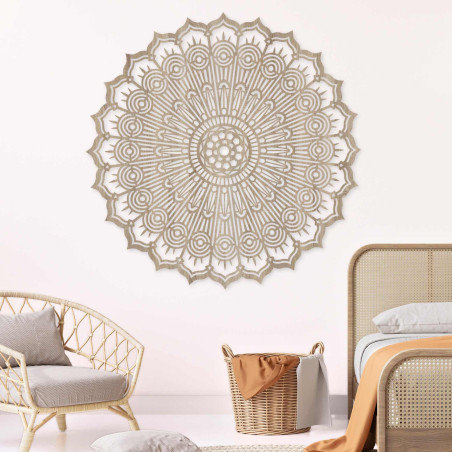 Drevená mandala na stenu