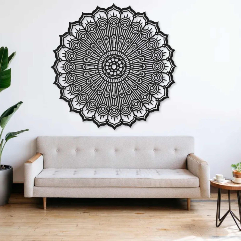 Drevená dekorácia na stenu mandala