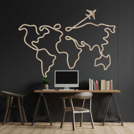 Drevená mapa na stenu - LOTAPO