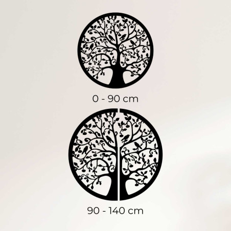 Drevený kruhový strom života na stenu - ARBORVITAE