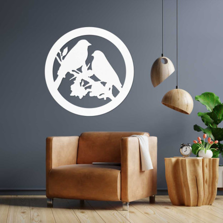 Drevený obraz na stenu vtáky na konáre - AVIAN