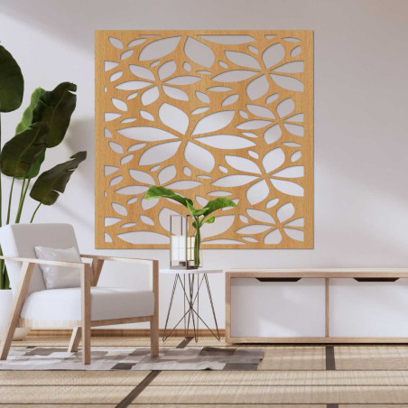 Drevený kvetinový obraz štvorec - BOTANICA