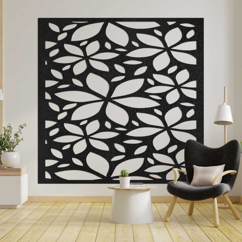 Drevený kvetinový obraz štvorec - BOTANICA