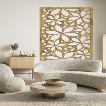 Drevený kvetinový obraz štvorec - BOTANICA