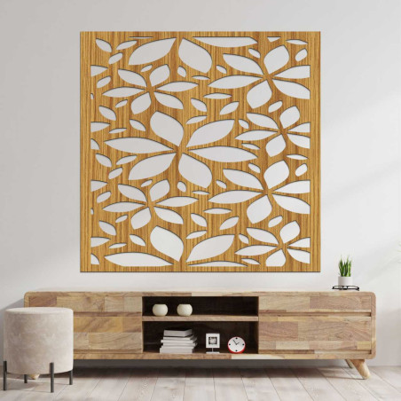 Drevený kvetinový obraz štvorec - BOTANICA