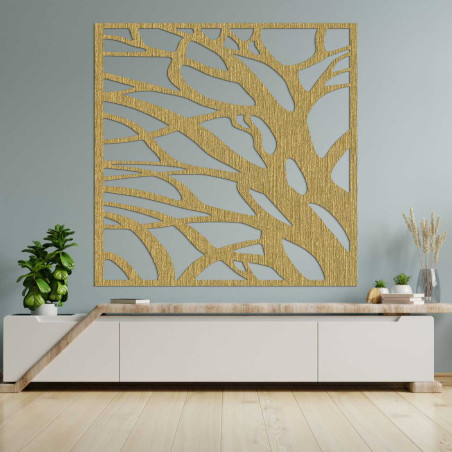 Drevená dekorácia na stenu príroda štvorec - LASLO