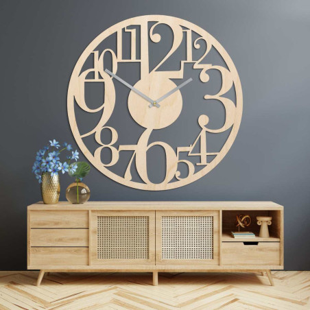 nástenné hodiny s veľkými číslicami