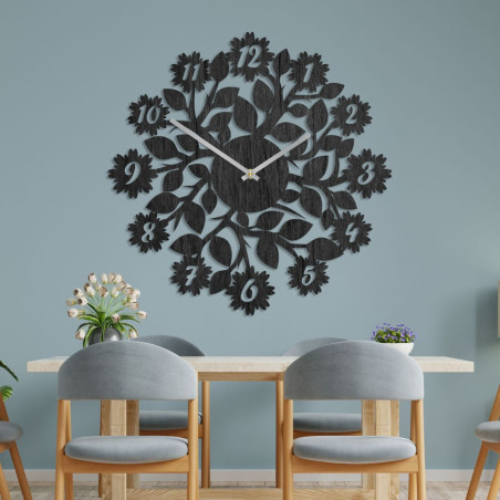 Originálne hodiny s číslami, kvety