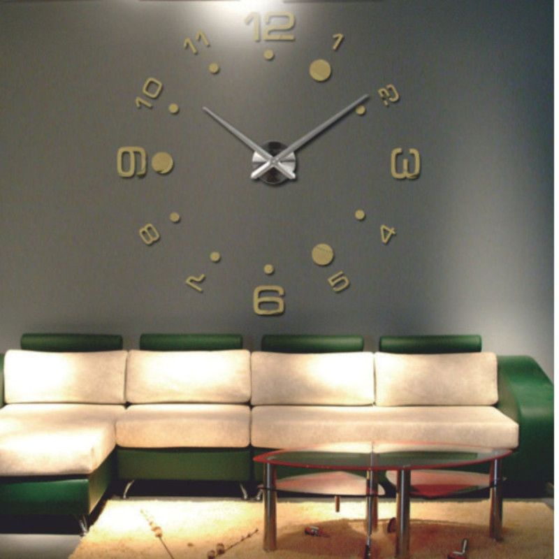 Veľké 3D nástenné hodiny z plastu - DEREK